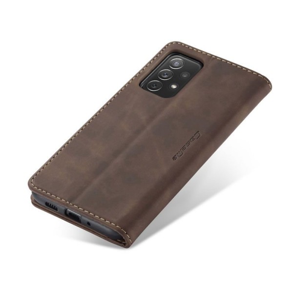 Чохол-книжка CaseMe Нубук для Samsung Galaxy A73 5G темно-коричневий