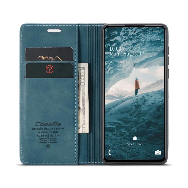 Чохол-книжка CaseMe Нубук для Samsung Galaxy A73 5G бірюзовий