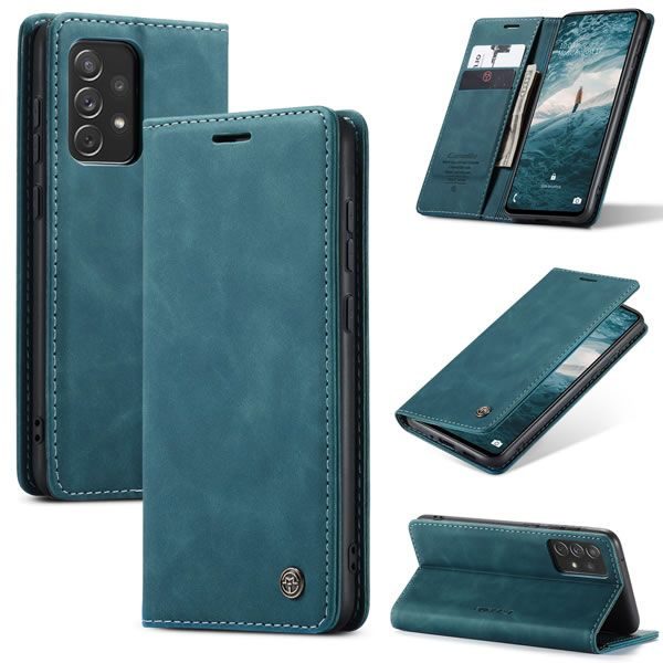 Чохол-книжка CaseMe Нубук для Samsung Galaxy A73 5G бірюзовий