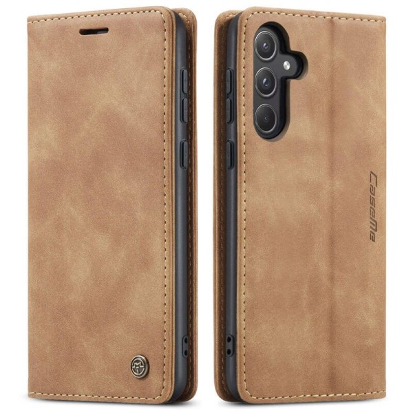 Чохол-книжка CaseMe Нубук для Samsung Galaxy M13 світло-коричневий