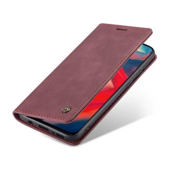 Чохол-книжка CaseMe Нубук для Samsung Galaxy M21s/M31 бордовий