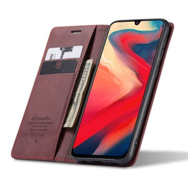 Чохол-книжка CaseMe Нубук для Samsung Galaxy M21s/M31 бордовий