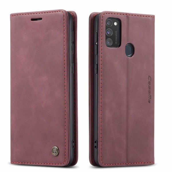 Чохол-книжка CaseMe Нубук для Samsung Galaxy M30s бордовий