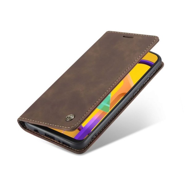 Чохол-книжка CaseMe Нубук для Samsung Galaxy M30s темно-коричневий