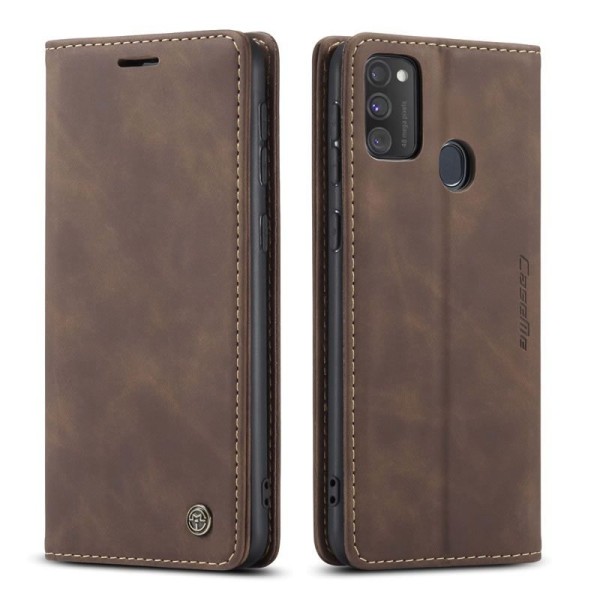 Чохол-книжка CaseMe Нубук для Samsung Galaxy M30s темно-коричневий
