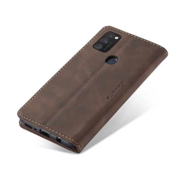 Чохол-книжка CaseMe Нубук для Samsung Galaxy M30s темно-коричневий