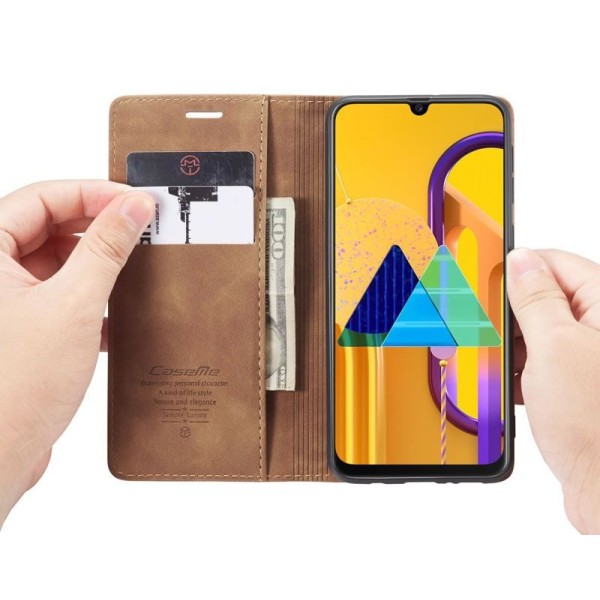 Чохол-книжка CaseMe Нубук для Samsung Galaxy M30s світло-коричневий