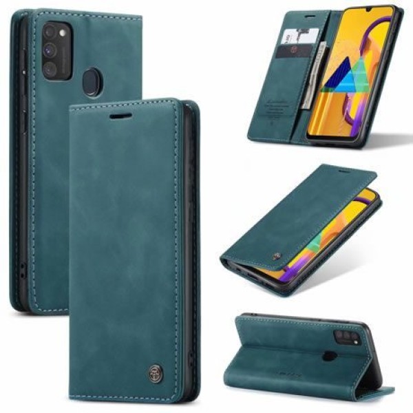 Чохол-книжка CaseMe Нубук для Samsung Galaxy M30s бірюзовий