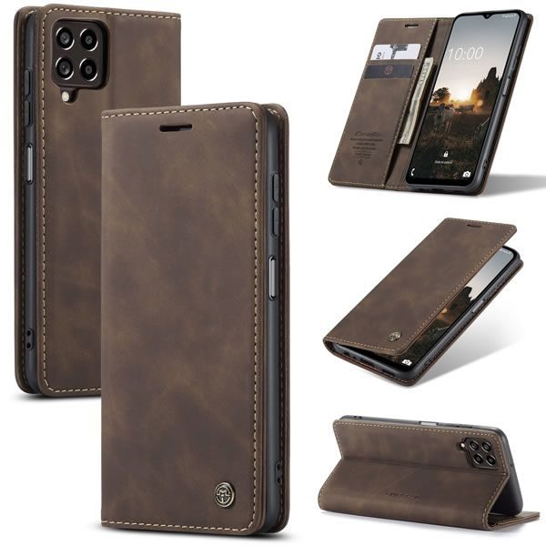 Чохол-книжка CaseMe Нубук для Samsung Galaxy M33 5G темно-коричневий