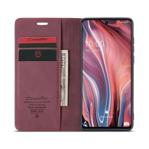 Чохол-книжка CaseMe Нубук для Samsung Galaxy M51 бордовий