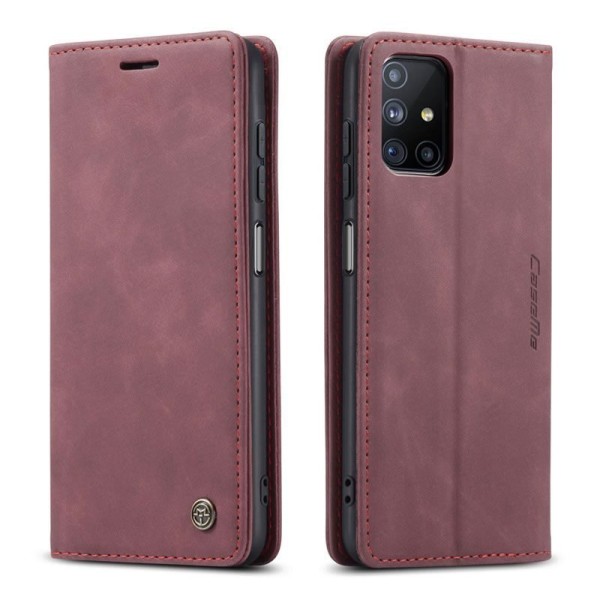 Чохол-книжка CaseMe Нубук для Samsung Galaxy M51 бордовий