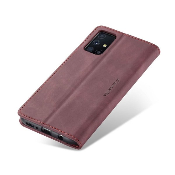Чохол-книжка CaseMe Нубук для Samsung Galaxy M51 бордовий