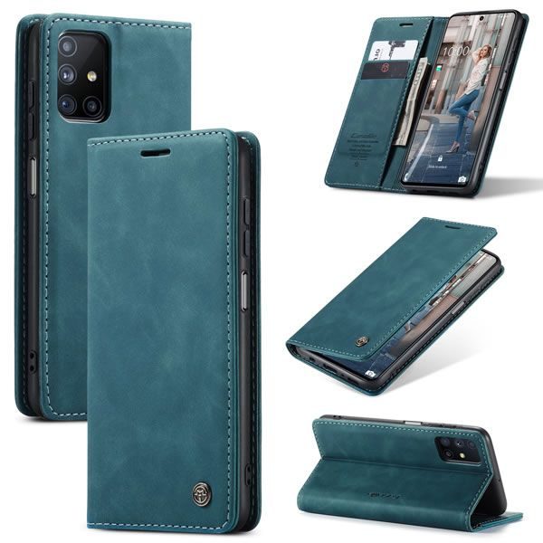 Чохол-книжка CaseMe Нубук для Samsung Galaxy M51 бірюзовий