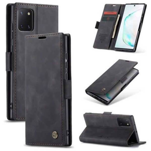 Чохол-книжка CaseMe Нубук для Samsung Galaxy Note 10 Lite чорний
