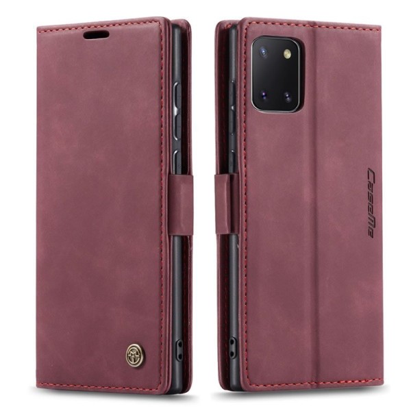 Чохол-книжка CaseMe Нубук для Samsung Galaxy Note 10 Lite бордовий
