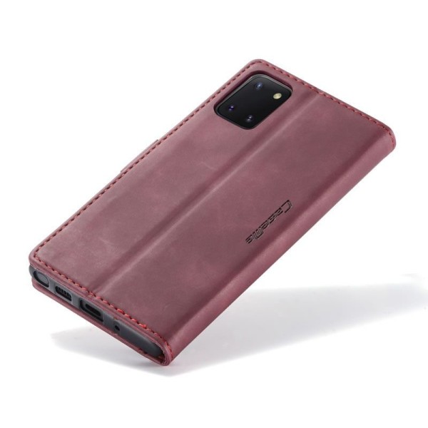 Чохол-книжка CaseMe Нубук для Samsung Galaxy Note 10 Lite бордовий