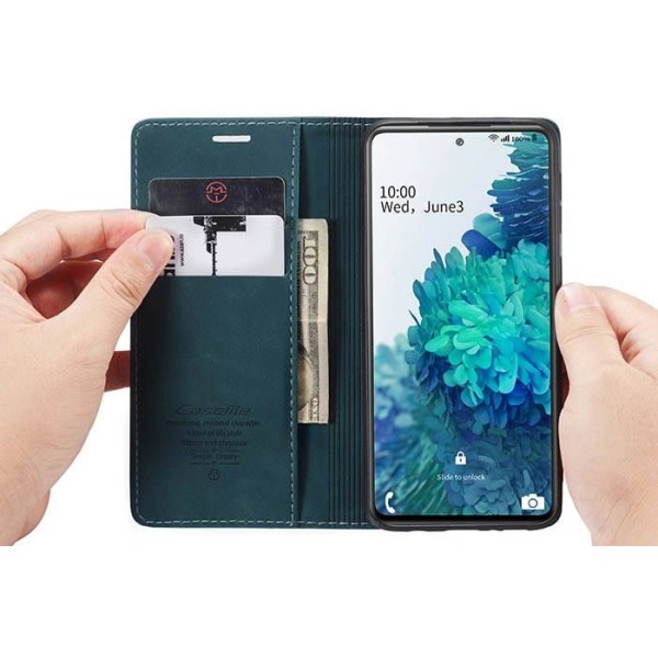 Чохол-книжка CaseMe Нубук для Samsung Galaxy S20 FE бірюзовий