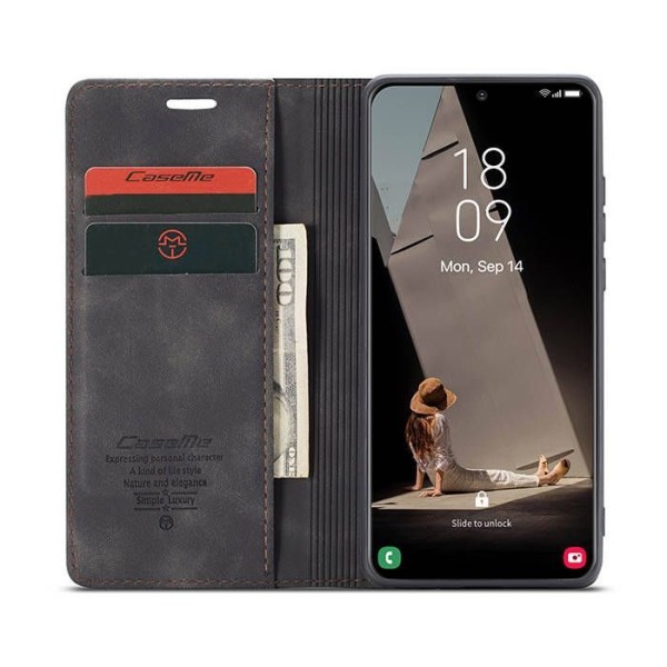Чохол-книжка CaseMe Нубук для Samsung Galaxy S21 FE чорний