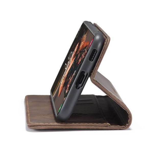 Чохол-книжка CaseMe Нубук для Samsung Galaxy S21 FE темно-коричневий