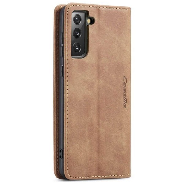 Чохол-книжка CaseMe Нубук для Samsung Galaxy S21 FE світло-коричневий