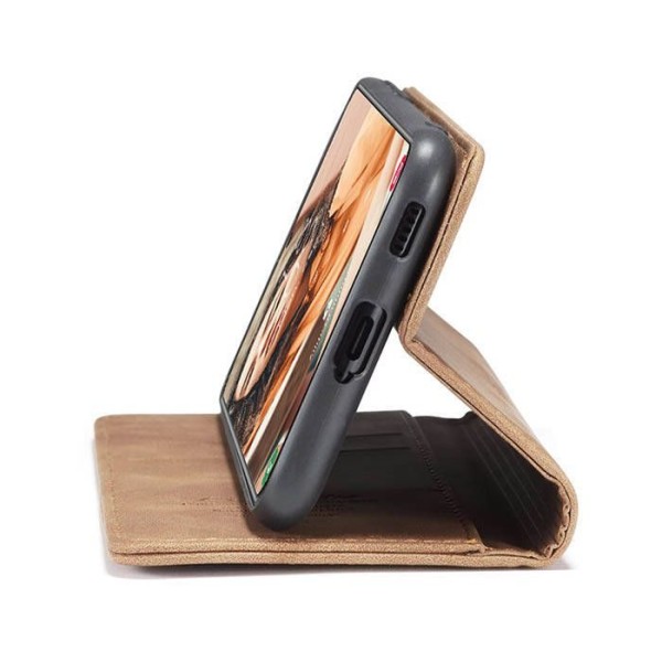 Чохол-книжка CaseMe Нубук для Samsung Galaxy S21 FE світло-коричневий
