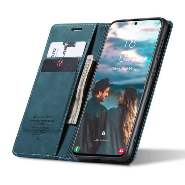 Чохол-книжка CaseMe Нубук для Samsung Galaxy S21 FE бірюзовий