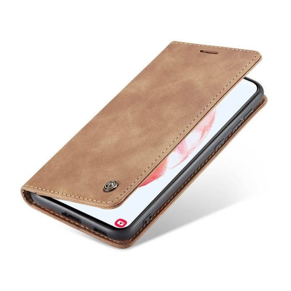 Чохол-книжка CaseMe Нубук для Samsung Galaxy S21 Plus світло-коричневий