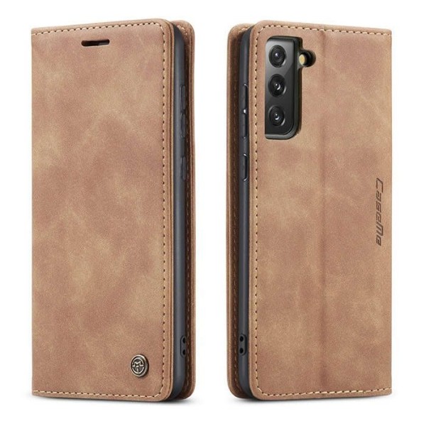 Чохол-книжка CaseMe Нубук для Samsung Galaxy S21 Plus світло-коричневий