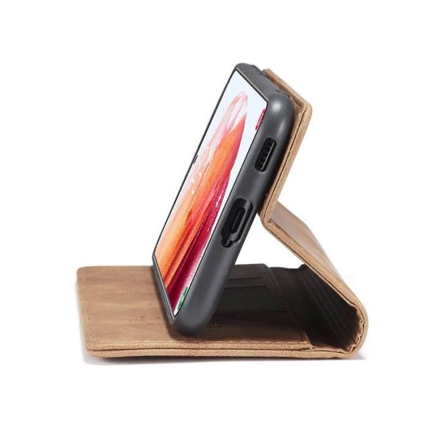 Чохол-книжка CaseMe Нубук для Samsung Galaxy S21 Plus світло-коричневий