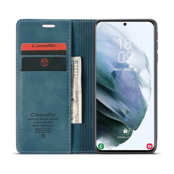 Чохол-книжка CaseMe Нубук для Samsung Galaxy S21 Plus бірюзовий
