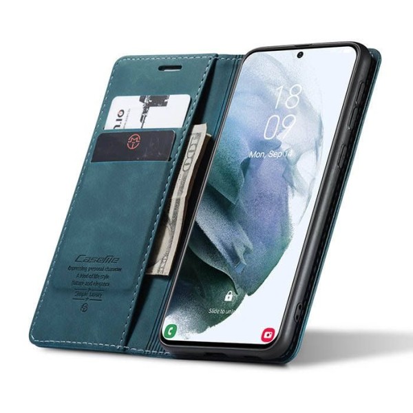 Чохол-книжка CaseMe Нубук для Samsung Galaxy S21 Plus бірюзовий