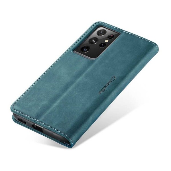 Чохол-книжка CaseMe Нубук для Samsung Galaxy S21 Ultra бірюзовий