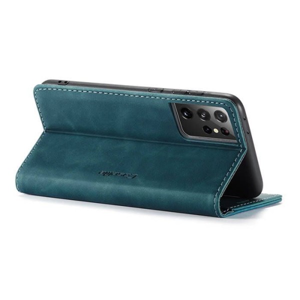 Чохол-книжка CaseMe Нубук для Samsung Galaxy S21 Ultra бірюзовий