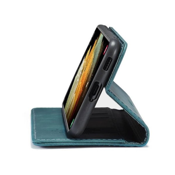 Чохол-книжка CaseMe Нубук для Samsung Galaxy S21 Ultra бірюзовий