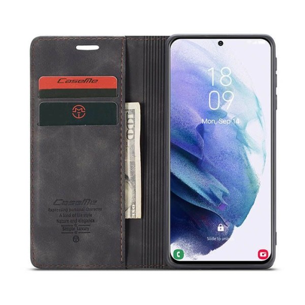 Чохол-книжка CaseMe Нубук для Samsung Galaxy S21 чорний