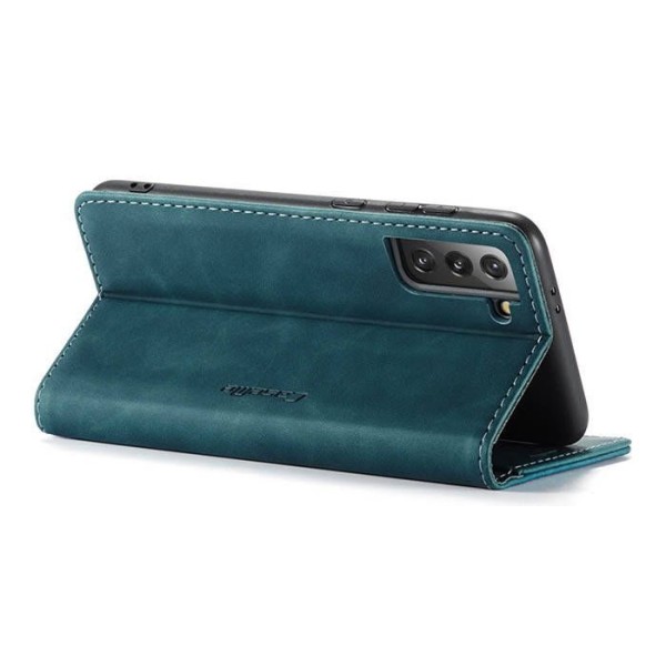 Чохол-книжка CaseMe Нубук для Samsung Galaxy S21 бірюзовий