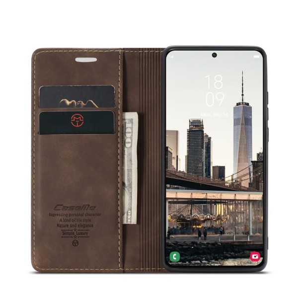 Чохол-книжка CaseMe Нубук для Samsung Galaxy S22 Plus темно-коричневий