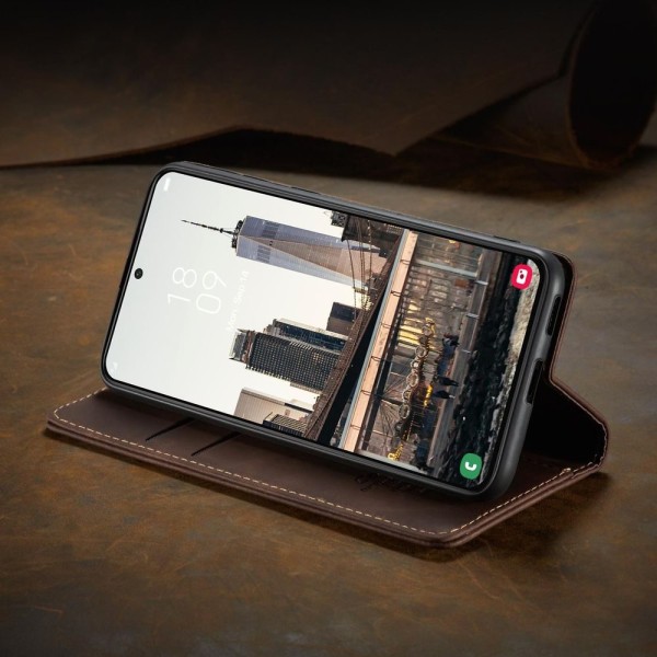 Чохол-книжка CaseMe Нубук для Samsung Galaxy S22 Plus темно-коричневий
