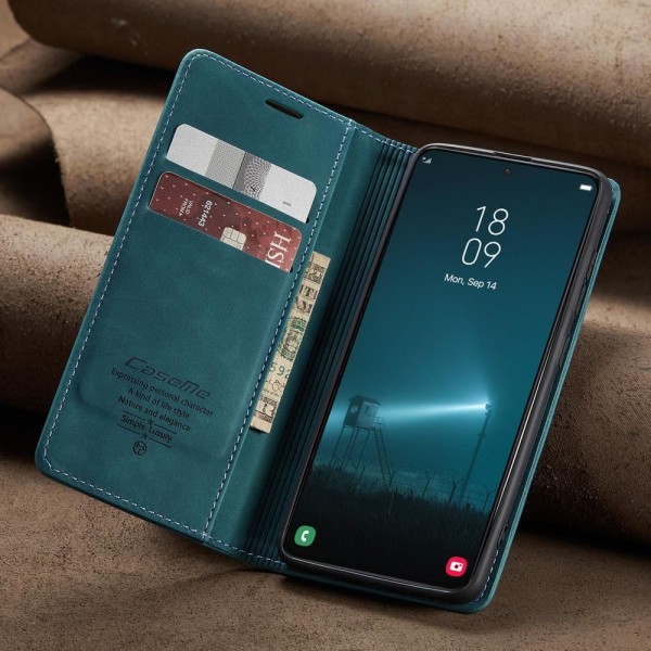 Чохол-книжка CaseMe Нубук для Samsung Galaxy S22 Plus бірюзовий