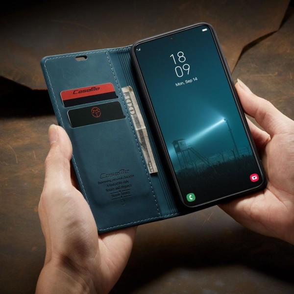 Чохол-книжка CaseMe Нубук для Samsung Galaxy S22 Plus бірюзовий