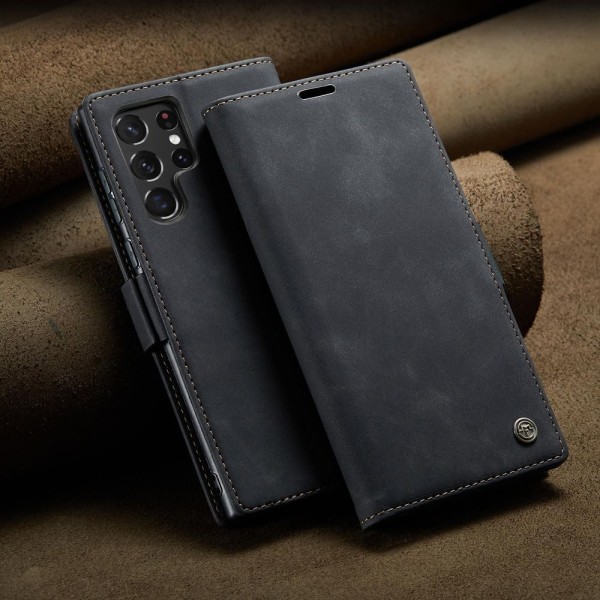 Чохол-книжка CaseMe Нубук для Samsung Galaxy S22 Ultra чорний
