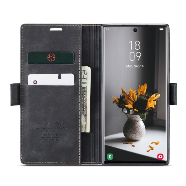 Чохол-книжка CaseMe Нубук для Samsung Galaxy S22 Ultra чорний