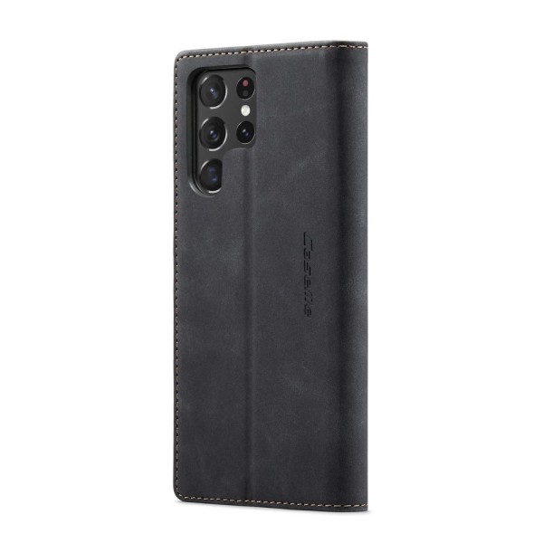 Чохол-книжка CaseMe Нубук для Samsung Galaxy S22 Ultra чорний