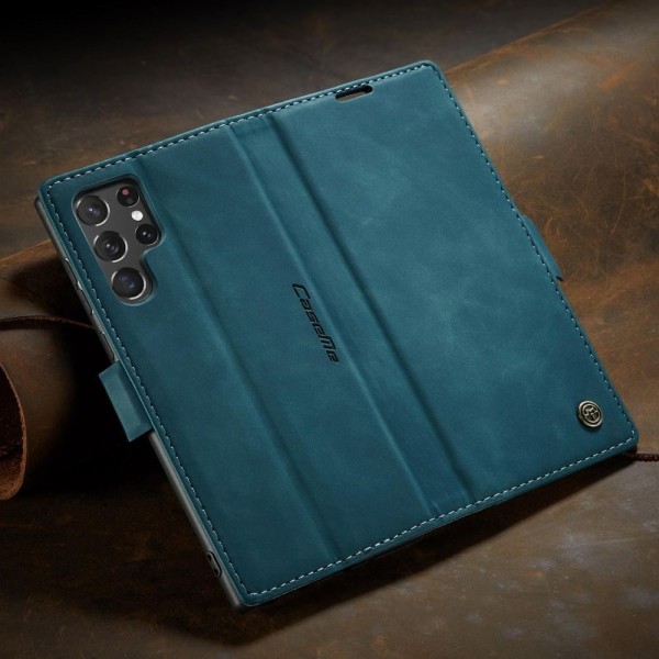 Чохол-книжка CaseMe Нубук для Samsung Galaxy S22 Ultra бірюзовий