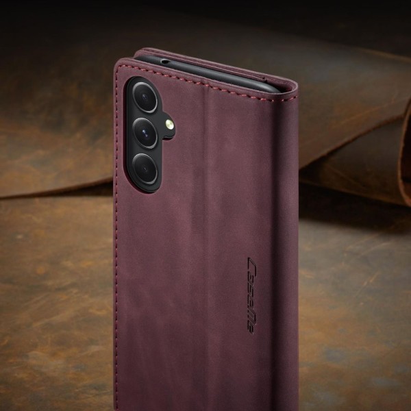Чохол-книжка CaseMe Нубук для Samsung Galaxy S23 FE бордовий