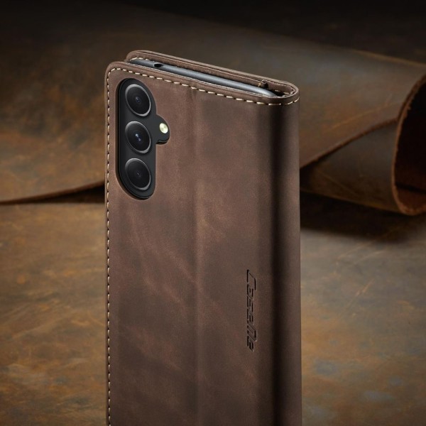 Чохол-книжка CaseMe Нубук для Samsung Galaxy S23 FE темно-коричневий