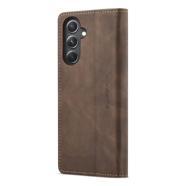 Чохол-книжка CaseMe Нубук для Samsung Galaxy S23 FE темно-коричневий