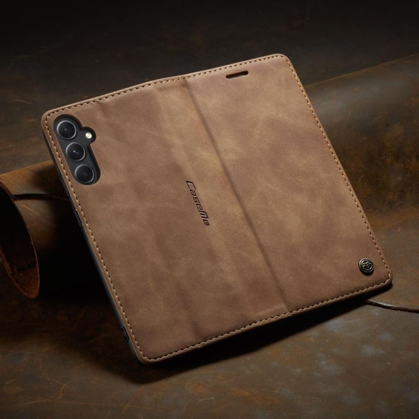 Чохол-книжка CaseMe Нубук для Samsung Galaxy S23 FE світло-коричневий