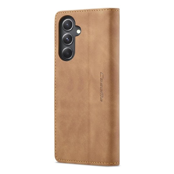 Чохол-книжка CaseMe Нубук для Samsung Galaxy S23 FE світло-коричневий