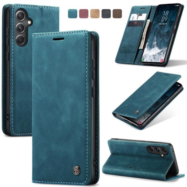 Чохол-книжка CaseMe Нубук для Samsung Galaxy S23 FE бірюзовий